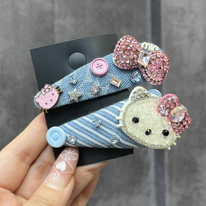 Diamond Kuromi Kitty Hair Clip |Hair Snap Clip|Hair Barrette |Duckbill Hairpin A251