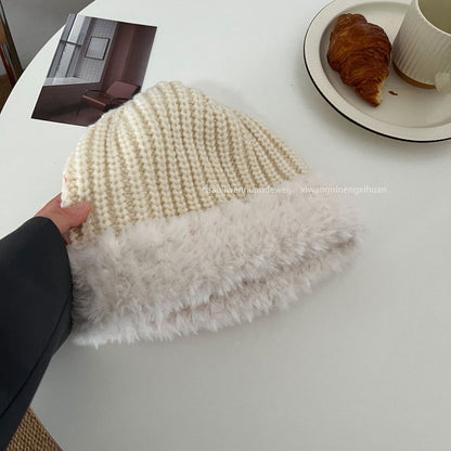 Cozy Plush Winter Cashmere Knit Beanie Hat |Stretch Ribbed Beanie Hat M17