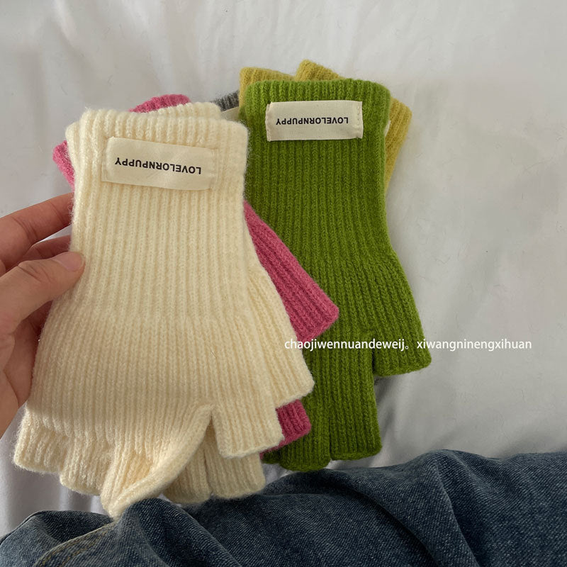 Cozy Cut-off Winter Cashmere Glove |Soft Thick Solid Color fingerless Gloves |Warm Knitted Gloves G6