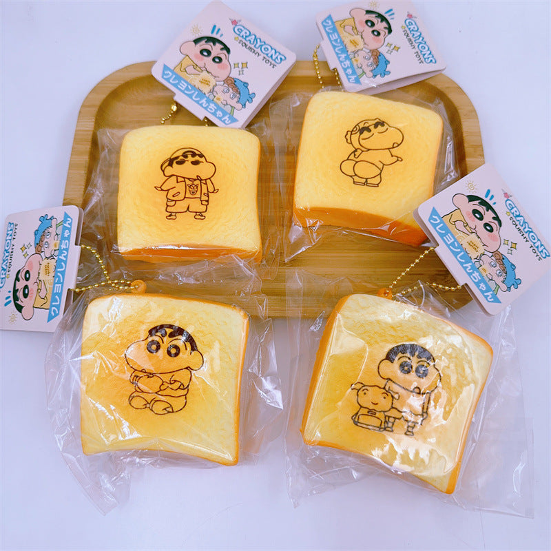 Crayon Shin-chan toast Panda Toast Mochi Slow Rising Soft Squishy|Squeeze Stress Toy S45 S46 S48 S49