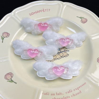 Fluffy Wings Hair Clip |Hair Snap Clip |Hair Barrette |Duckbill Hairpin 2pcs A289