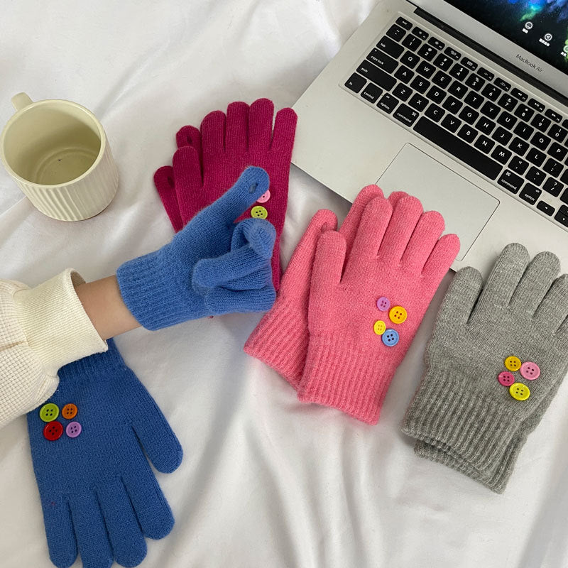 Cozy Cute Winter Cashmere Glove |Soft Thick Solid Color Gloves |Warm Knitted Gloves G22