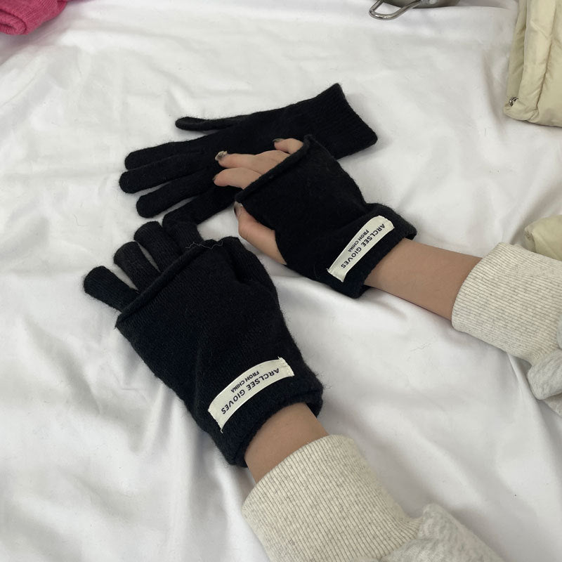 Cozy Winter Cashmere Solid Color Gloves Knitted Gloves G3