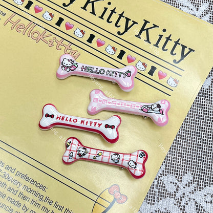 Kitty Bone Hair Clip |Hair Snap Clip|Hair Barrette |Duckbill Hairpin 2pcs A250