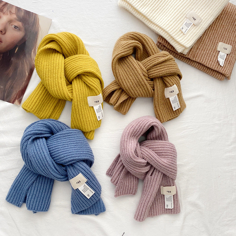 Cozy Winter Cashmere Solid Color Scarf |Warm Wool Knitted Shawls W38