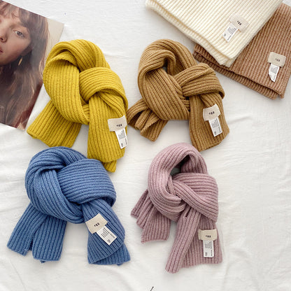 Cozy Winter Cashmere Solid Color Scarf |Warm Wool Knitted Shawls W38