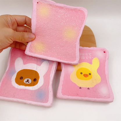 Cute Toast Bun Squishy| Slow Rising Soft Squishy|Squeeze Stress Toy S205