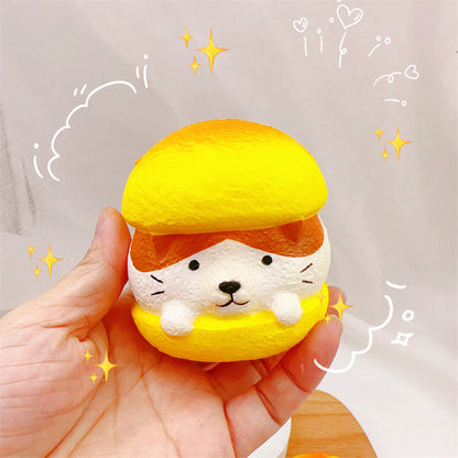 Kitty Biscuit Bun Squishy| Slow Rising Soft Squishy|Squeeze Stress Toy S210