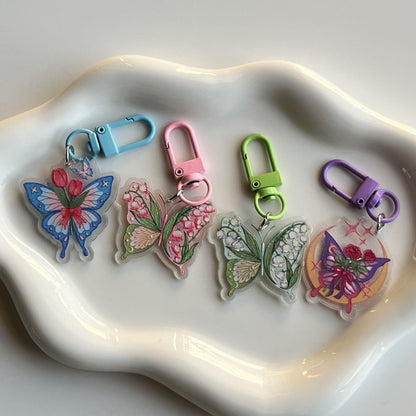 Acrylic Butterfly KeyChain |Pendant Schoolbag Hanging Decoration K42