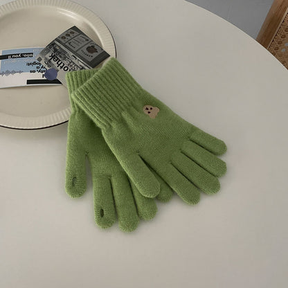 Cozy Bear Winter Cashmere Glove |Soft Thick Solid Color Gloves |Warm Knitted Gloves G5