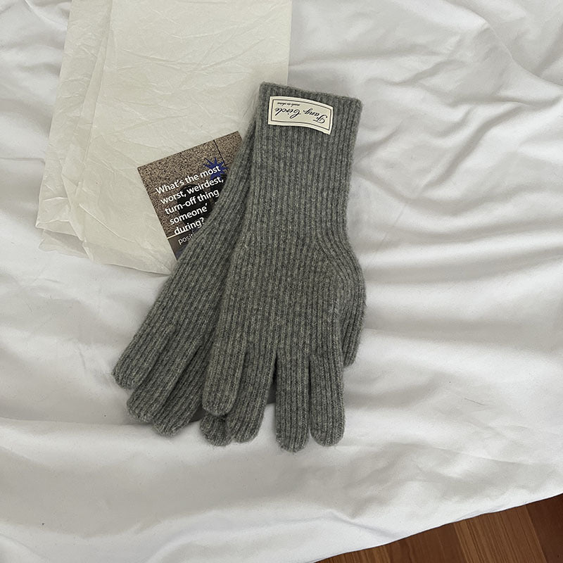 Cozy Winter Cashmere Glove |Soft Thick Solid Color Gloves |Warm Knitted Gloves G4