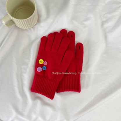 Cozy Cute Winter Cashmere Glove |Soft Thick Solid Color Gloves |Warm Knitted Gloves G22