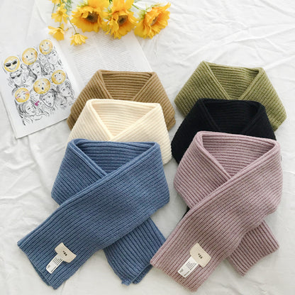 Cozy Winter Cashmere Solid Color Scarf |Warm Wool Knitted Shawls W38