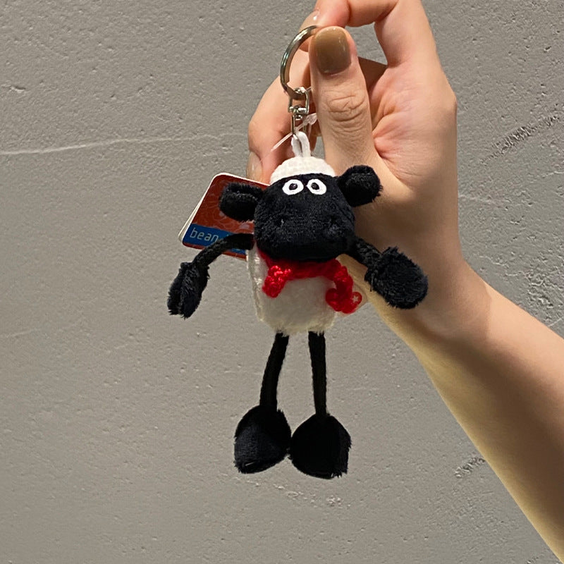 Cute Cartoon Sheep Design Bag KeyChain |Pendant Plush Schoolbag Hanging Decoration |Gift for Boys and Couples K6