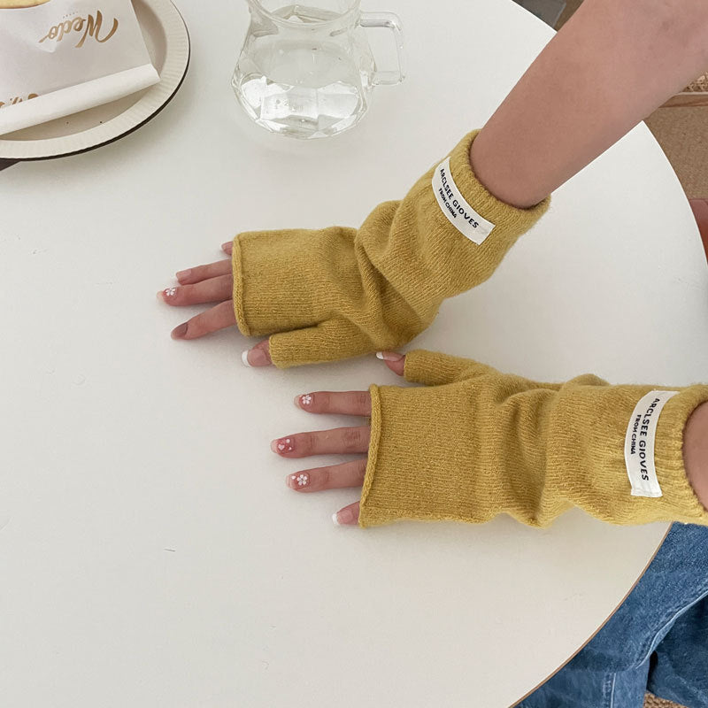 Cozy Cut-off Winter Cashmere Glove |Soft Thick Solid Color fingerless Gloves |Warm Knitted Gloves G15