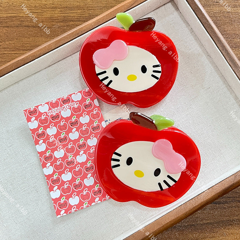 Apple Kitty Hair Clip |Hair Claw |Jelly Colors Hair Barrette A417