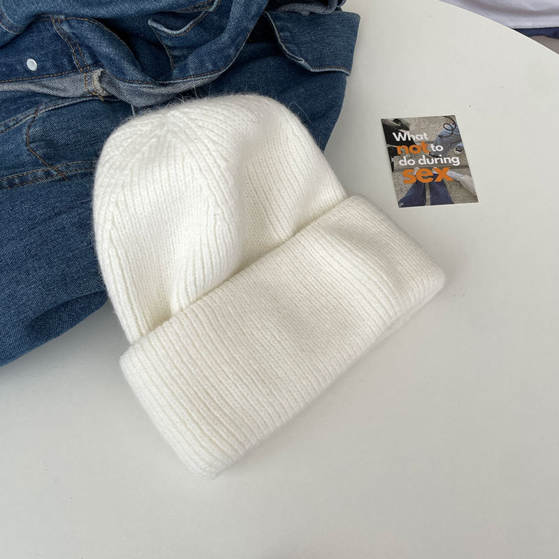 Cozy Winter Cashmere Knit Beanie Hat |Stretch Ribbed Beanie Hat M5