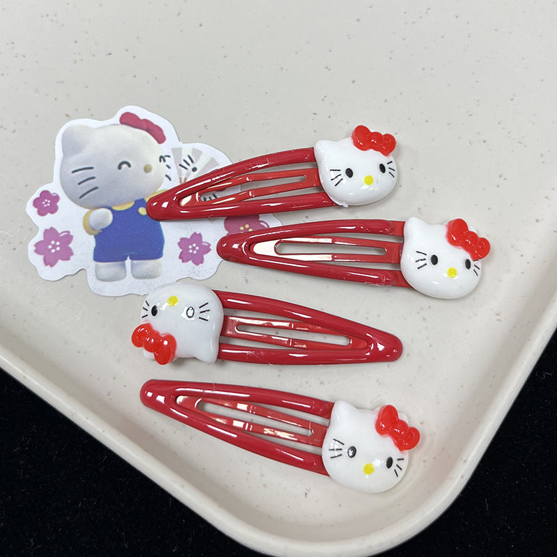 Kitty Hair Clip|Hair Barrette |Duckbill Hairpin 2pcs A190