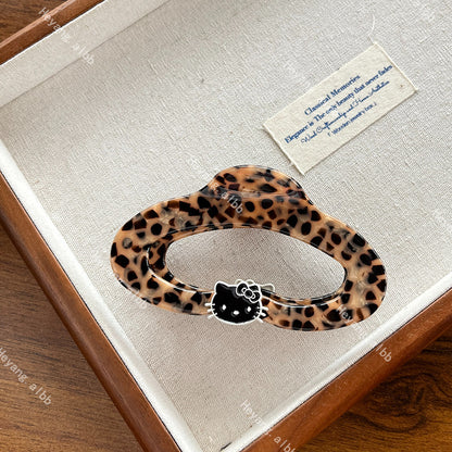 Leopard Kitty Hair Clip |Hair Claw |Hair Barrette|Duckbill Hairpin A444