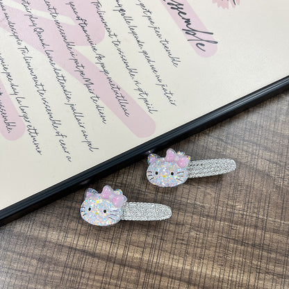 Kitty Diamond Hair Clip |Hair Barrette |Duckbill Hairpin A187