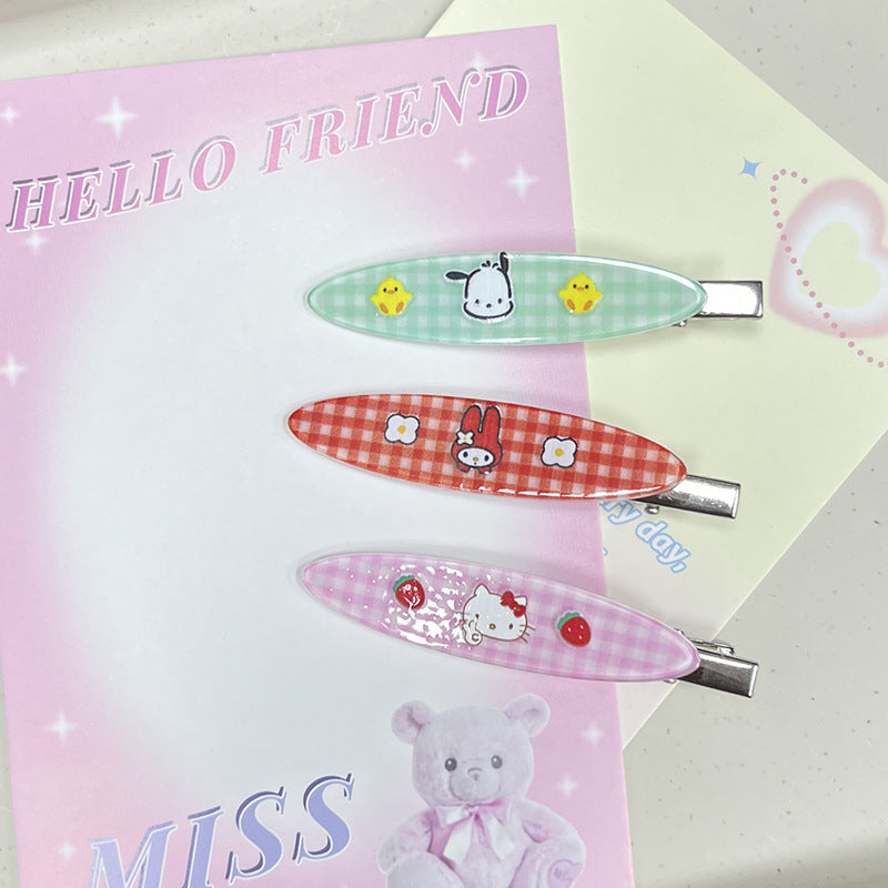 Candy Kitty Hair Clip |Hair Snap Clip |Hair Barrette |Duckbill Hairpin 2pcs  A240