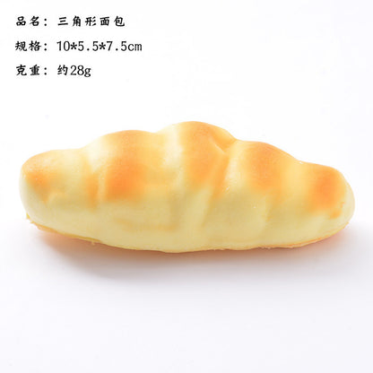 Bun Toast Egg Tart Hamburger Croissant Donut| Slow Rising Soft Squishy|Squeeze Stress Toy S95