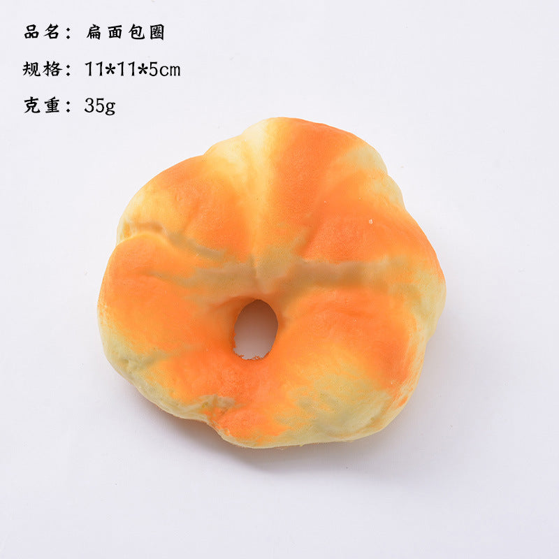 Bun Toast Egg Tart Hamburger Croissant Donut| Slow Rising Soft Squishy|Squeeze Stress Toy S95