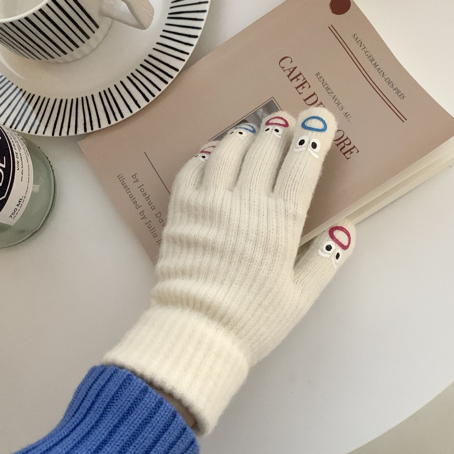 Cozy Cute Winter Cashmere Glove |Soft Thick Solid Color Gloves |Warm Knitted Gloves G9