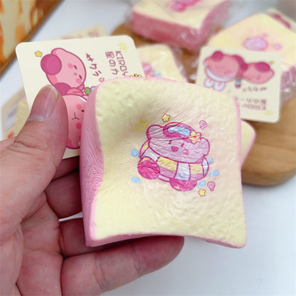 Kirby Toast Bun Squishy| Slow Rising Soft Squishy|Squeeze Stress Toy S125