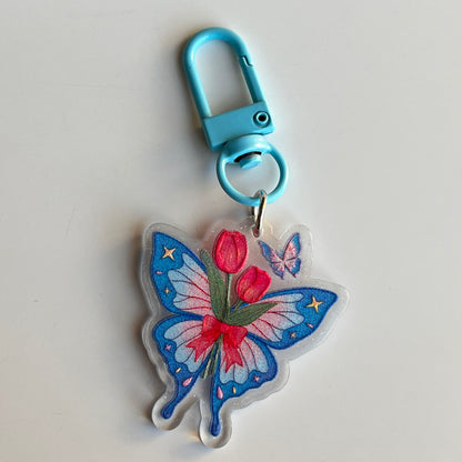 Acrylic Butterfly KeyChain |Pendant Schoolbag Hanging Decoration K42