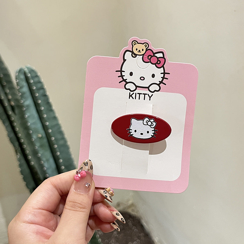 Kitty Basic Hair Clip |Hair Snap Clip |Hair Barrette |Duckbill Hairpin 2pcs A284