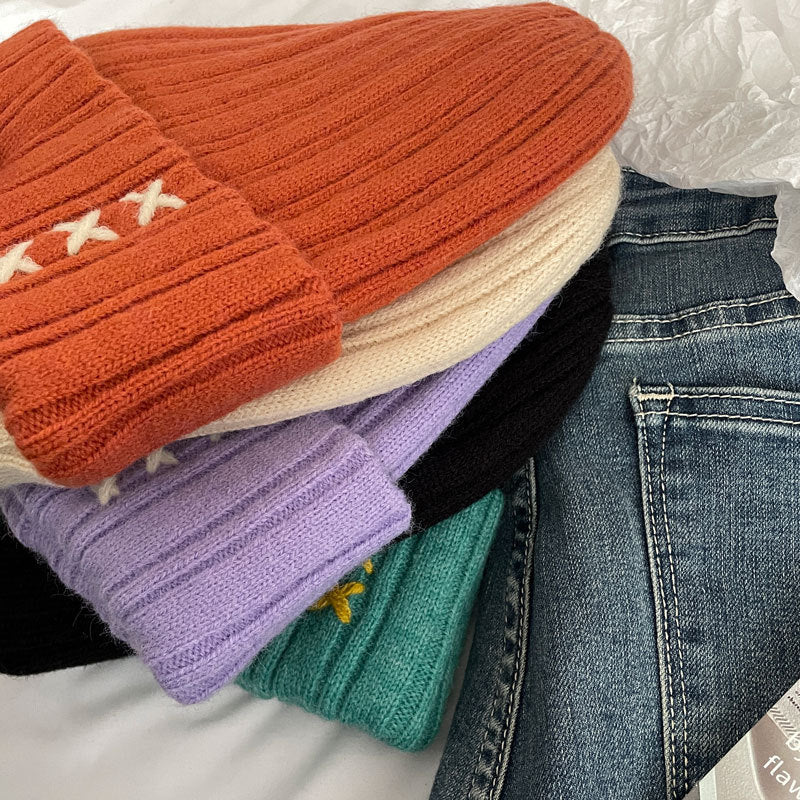 Cozy Cute Winter Cashmere Knit Beanie Hat |Stretch Beanie Hat M13