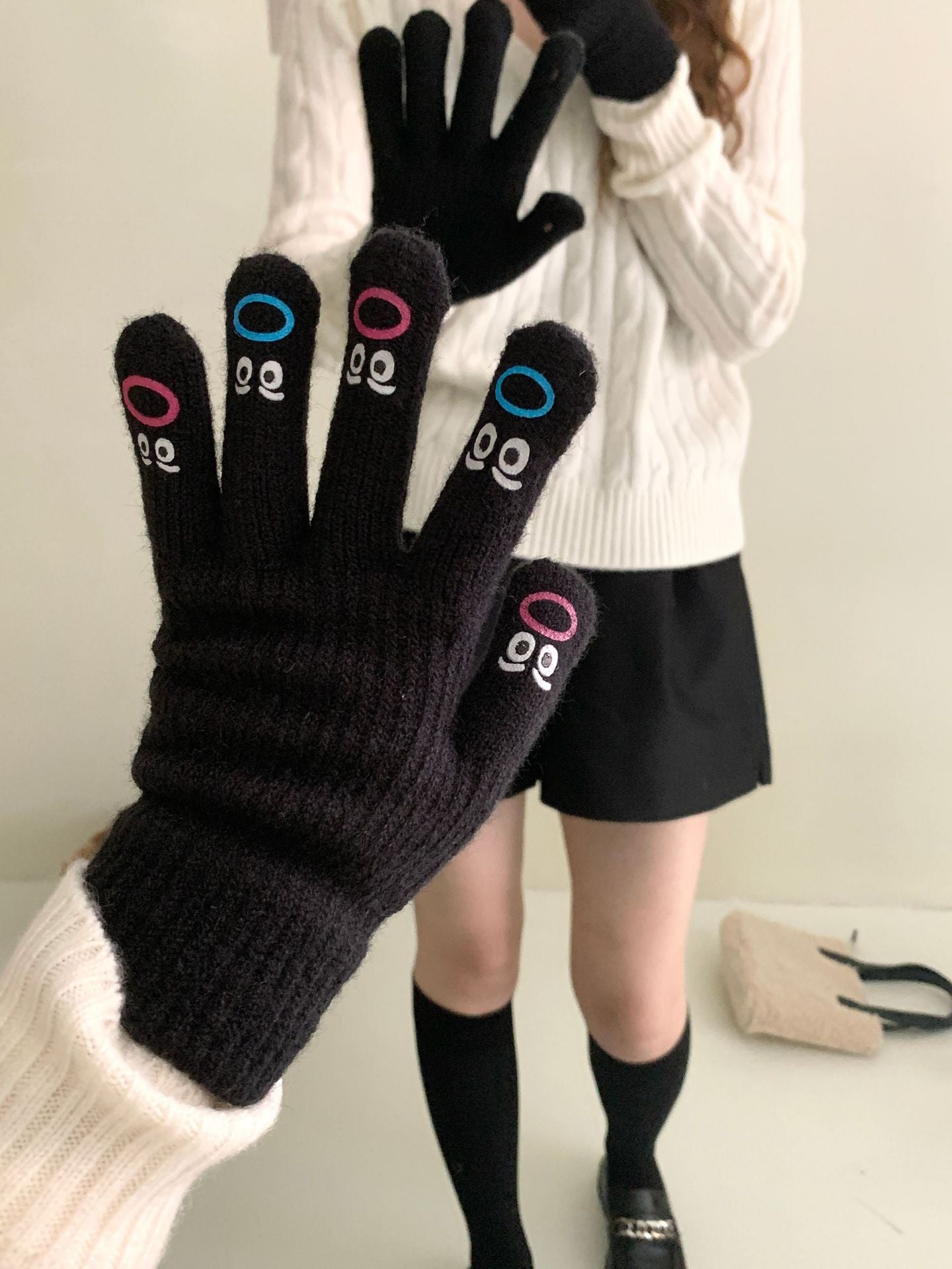 Cozy Cute Winter Cashmere Glove |Soft Thick Solid Color Gloves |Warm Knitted Gloves G9