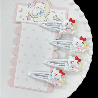 Enamel Kitty Hair Clip|Hair Slide|Hair Barrette |Duckbill Hairpin 2pcs A206