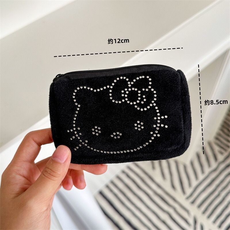 Fuzzy Hello Kitty Mini Bags | Pouch Keychain Wallet| Cosmetic Bag | Airpods Bag Coin Purse B23