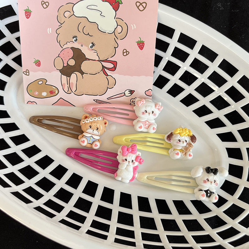 Enamel Cartoon Hair Clip|Hair Slide|Hair Barrette |Duckbill Hairpin 2pcs A210