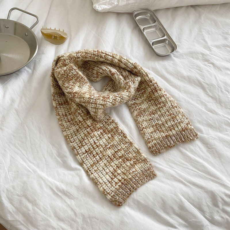 Cozy Winter Cashmere Solid Color Scarf |Wool Knitted Shawls W9