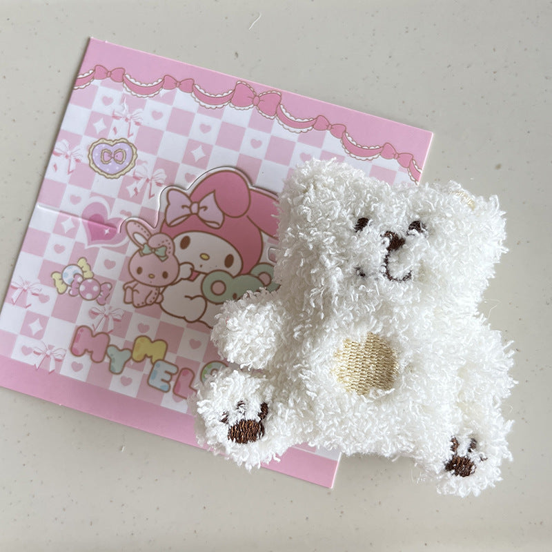 Plush Cuddly Bear Bunny Kitty Hair Clip |Hair Snap Clip |Hair Barrette |Duckbill Hairpin A252