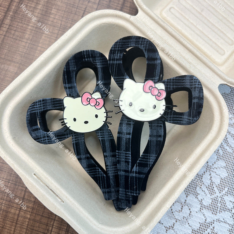 Grid Kitty Hair Clip |Hair Claw |Hair Barrette A430