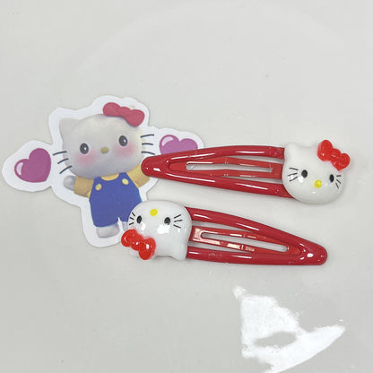 Kitty Hair Clip|Hair Barrette |Duckbill Hairpin 2pcs A190