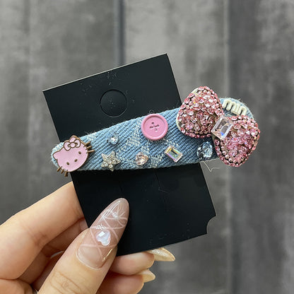 Diamond Kuromi Kitty Hair Clip |Hair Snap Clip|Hair Barrette |Duckbill Hairpin A251