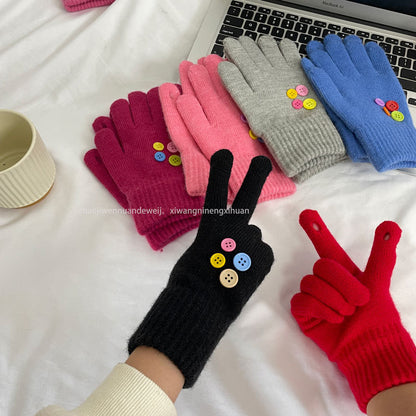 Cozy Cute Winter Cashmere Glove |Soft Thick Solid Color Gloves |Warm Knitted Gloves G22