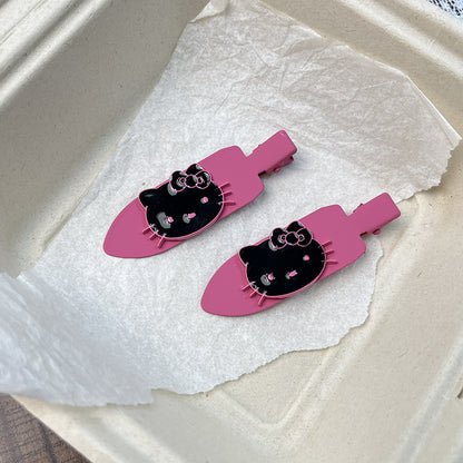 Kitty Hair Clip |Hair Snap Clip |Hair Barrette |Duckbill Hairpin 2pcs A282