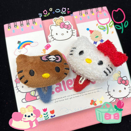 Plush Cuddly Bear Bunny Kitty Hair Clip |Hair Snap Clip |Hair Barrette |Duckbill Hairpin A252