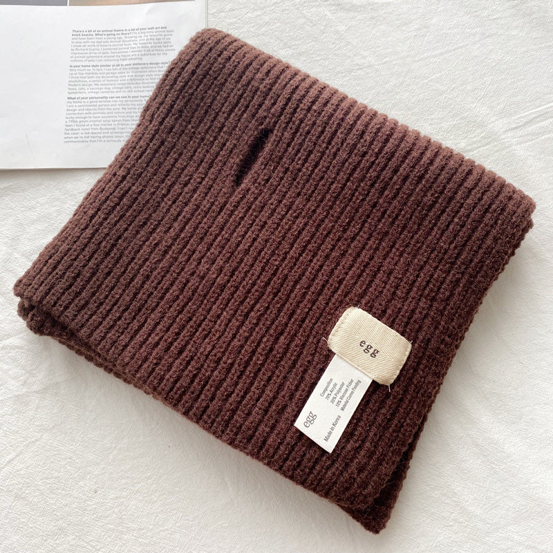 Cozy Winter Cashmere Solid Color Scarf |Warm Wool Knitted Shawls W38