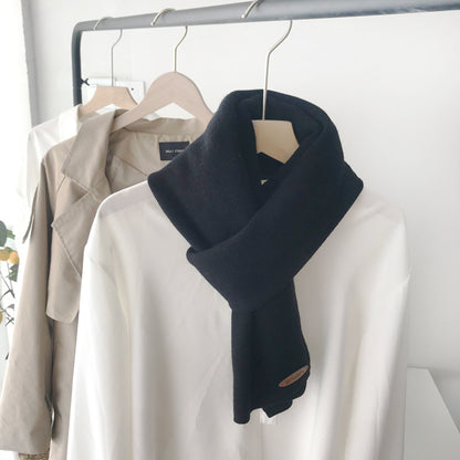 Cozy Winter Cashmere Solid Color Scarf |Warm Wool Knitted Shawls W36