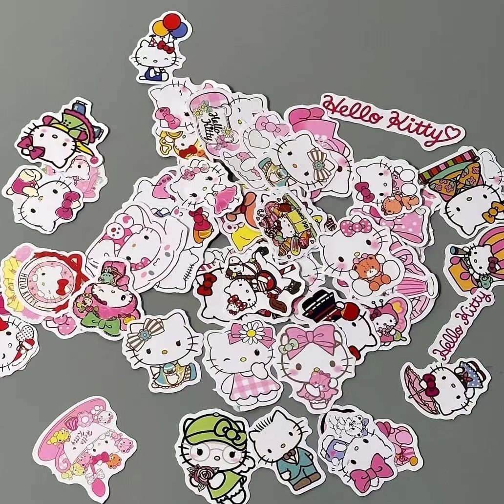 Hello Kitty Stickers Sheet|Journal Stickers Paster |Sticker for Planner Scrapbooking Stationery 60pcs T6