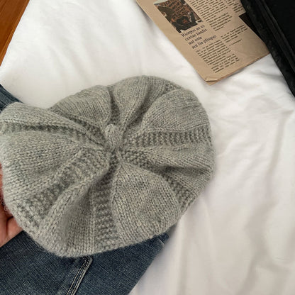 Classic Slouchy Beret | Wool Knitted Warm Hat M8