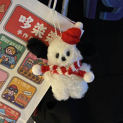 Cartoon Puppy Design Bag KeyChain |Pochacco Pendant Plush Schoolbag Hanging Decoration Gift K26