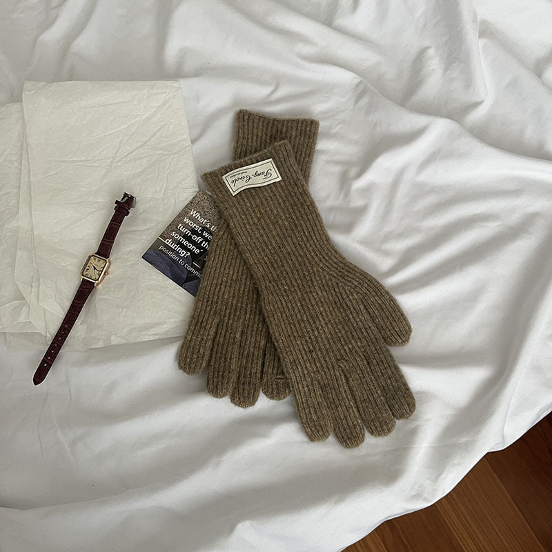 Cozy Winter Cashmere Glove |Soft Thick Solid Color Gloves |Warm Knitted Gloves G4